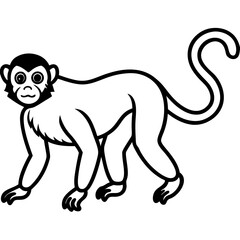 Minimal Spider Monkey Vector