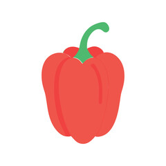 Capsicum flat minimal vector illustration, simple colorful pepper icon, healthy vegetable food design

