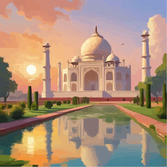 Obraz premium digital art of the spectacular taj mahal 26