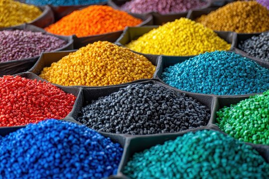 Background in plastic manufacturing coloring masterbatch pigment