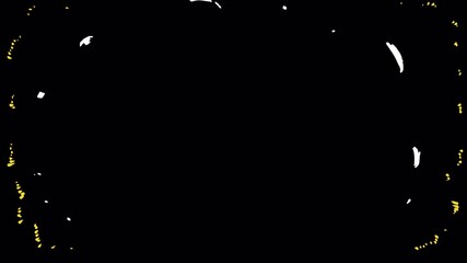 Comic-style cartoon explosion on black screen. 2D blast with fire and smoke in 4K with alpha. Simple visual effect for fun transitions and edits. - Powered by Adobe