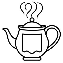 Earl Grey line art vector