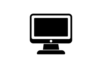 computer monitor isolated on white