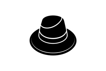 black top hat isolated on white
