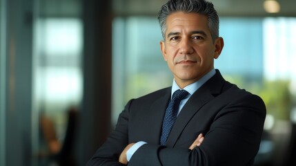 Sales director posing in office setting