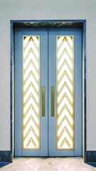 Fototapeta premium wooden door in the wall