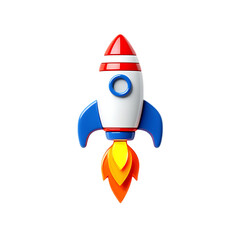Launch Your Business into Orbit A 3D Rocket Illustration for Startup Success