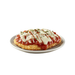 Delicious Chicken Parmesan on a White Plate