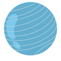 Hand-Drawn Bosu Ball Balance Trainer Illustration