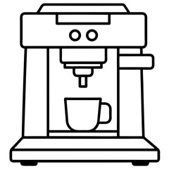 Coffee Machine line art vector