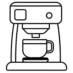 Coffee Machine line art vector
