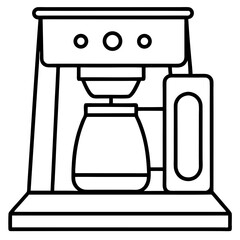 Coffee Machine line art vector