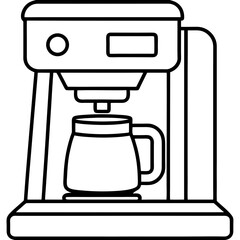 Coffee Machine line art vector