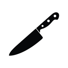 Chef s knife silhouette kitchen utensil cooking tool food preparation equipment sharp blade