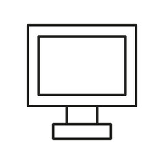 Online Job Portal or Recruitment System Icon Vector. Computer Monitor Logo