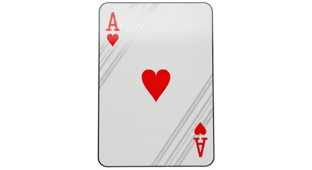 Isolated Ace Card on White Background