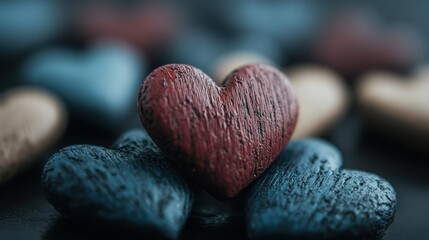 A collection of artistic hearts in various colors and textures, representing love, connection, and creativity while showcasing unique designs in a captivating arrangement.