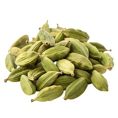 Vibrant Green Cardamom Pods A CloseUp View of Aromatic Spices isolated on transparent baackground