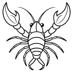 Minimalist Yabby Line Art Illustration