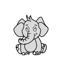 baby elephant sitting