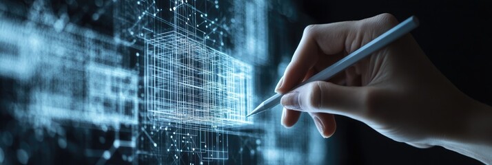 Hand drawing digital architectural design