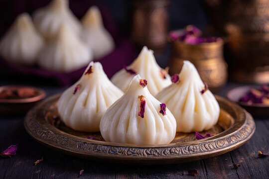 A modak is a popular Indian sweet dumpling known by various names across languages including Kozhakkatta in Malayalam and kadubu in Kannada
