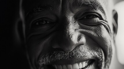 Smiling older man wearing glasses and a beard with an engaging expression, suggesting wisdom and positive character.