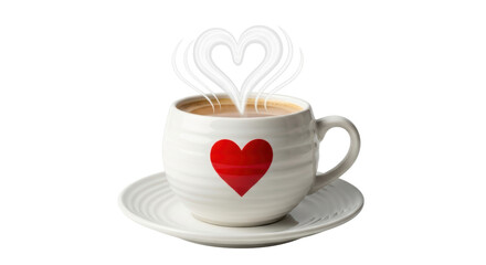 Isolated Coffee Mug with Heart