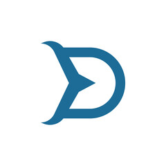 Modern Business identity typography and minimal initial D Monogram