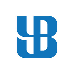 letter YB or BY logo design