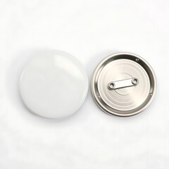 Blank round badge isolated on white background