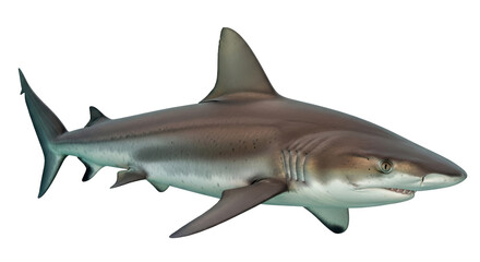 Isolated shark posing