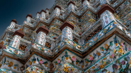 Fototapeta premium Asian temple close up. 