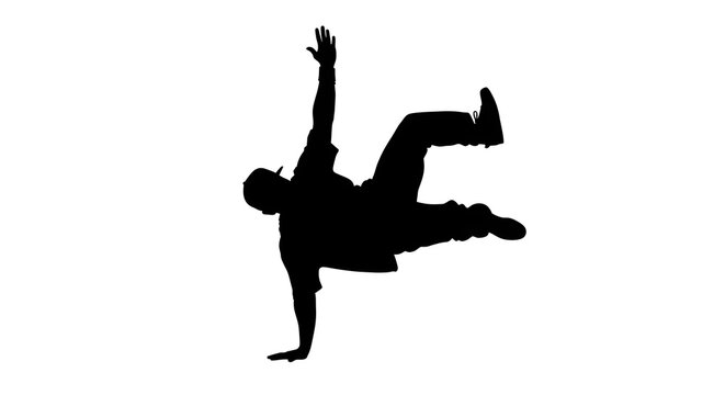 Dynamic Breakdance Silhouettes