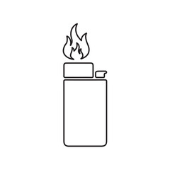 Gas lighter line icon