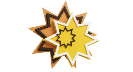 Obraz premium Isolated Exploding Star Shapes