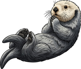 Otter with Paws Together