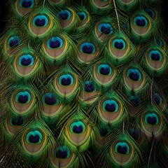 Obraz premium close up of peacock feather
