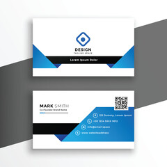 red and white modern business card design template