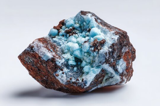 White background featuring hemimorphite or calamine mineral