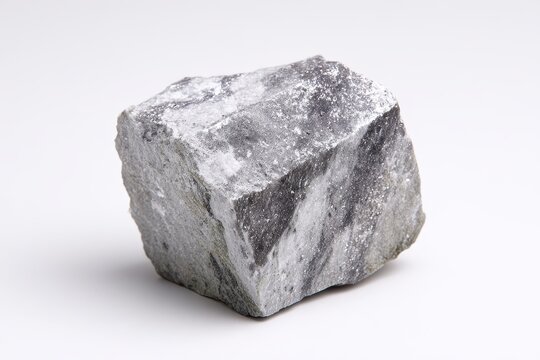 White background with magnesium rock