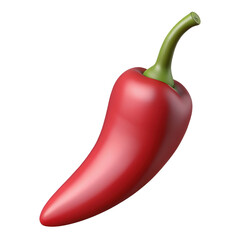 Red Chili Pepper Silhouette Graphic Isolated on a transparent background green vegetable
