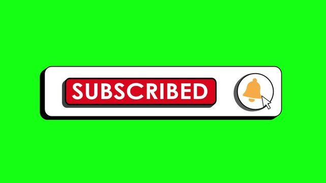 like subscribe bell animated button like subscribe bell green screen 3d 4k