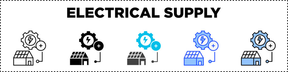 Electrical Supply Icon Pack Line Glyph