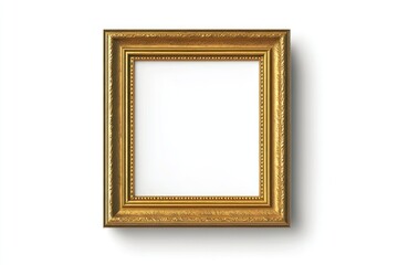 Square vintage gold picture framed mockup art decorative painting.