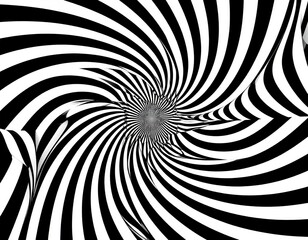 Abstract Black And White Spiral Pattern Design