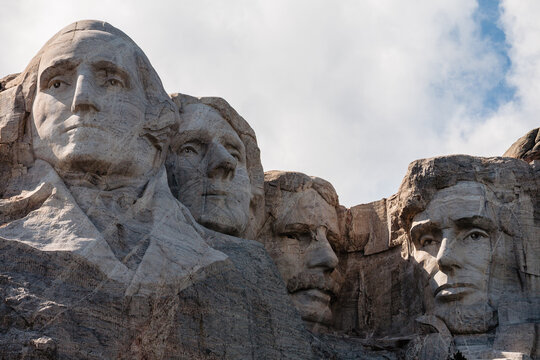 The four presidents on the Mount Rushmore National Memorial, South Dakota