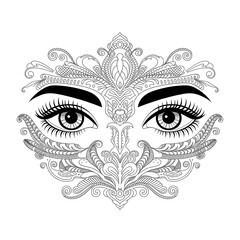 ‎A line art eges illustration of a coloring page