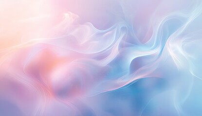 Obraz premium Abstract, soft, pastel swirls of light. Delicate, flowing forms in light blue, pink and peach