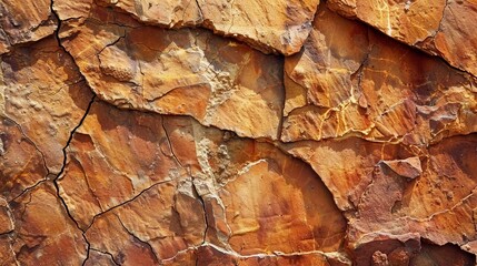 Fototapeta premium Dry cracked earth texture with deep fissures showing geological layers, drought and climate change concept, arid landscape and global warming effects.